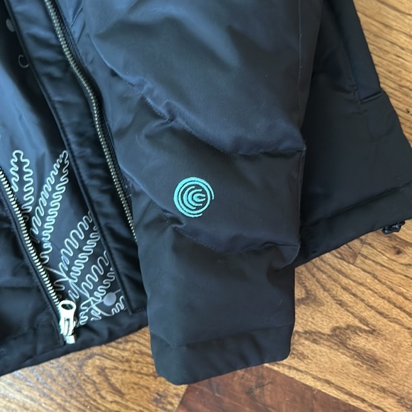 Women's Black Winter Jacket with Fur Hood - Picture 4 of 5